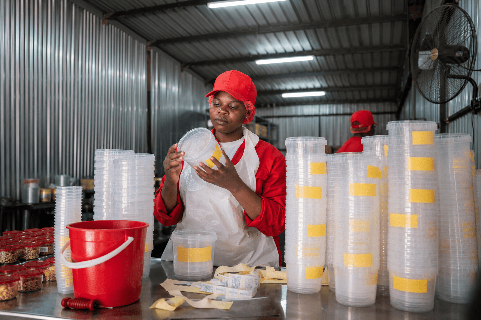 A South African business owner at work